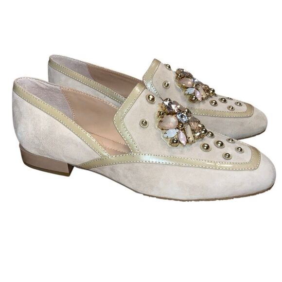 Donald Pliner Women's Rezza Crystal Embellished Loafers size 7 - Picture 1 of 9